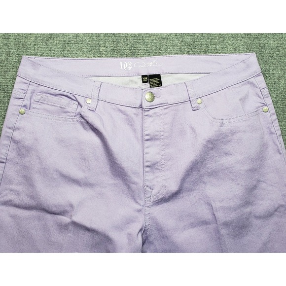 DG2 Diane Gilman Denim Jeans Womens 16W Purple High Rise Comfort Fit Stretch - Picture 3 of 15